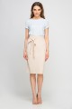Pencil skirt with sash, SP115 beige