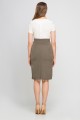 Pencil skirt with sash, SP115 khaki