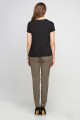 Elegant short sleeve blouse, BLU133 black