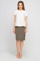 Elegant short sleeve blouse, BLU133 ecru