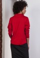 Bluza z dłuższym tyłem, BLU139 czerwony