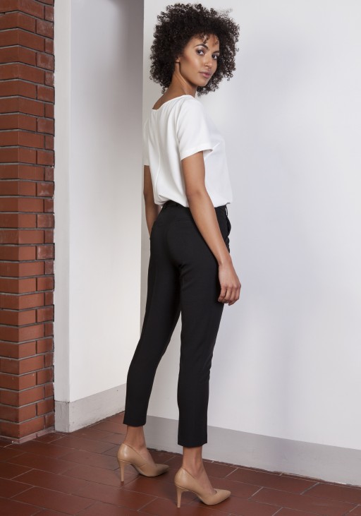 Trousers with high-waisted, SD115 black