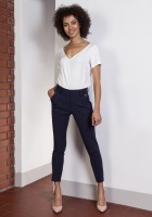 Trousers with high-waisted, SD115 navy
