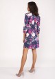 Dress with a delicate stand-up collar, SUK153 flowers