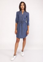 Dress with a delicate stand-up collar, SUK154 jeans