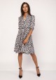 Dress with a flared bottom, SUK155 panther