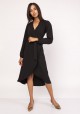 Asymmetrical, envelope dress, SUK160 black