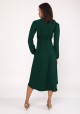 Asymmetrical, envelope dress, SUK160 khaki