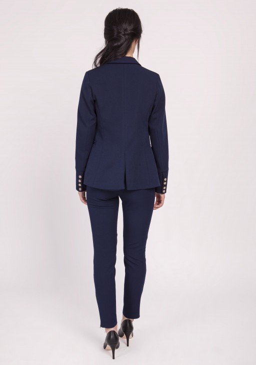 Classic women's jacket, ZA118 navy blue