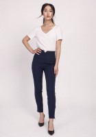 Trousers with high-waisted, SD112 navy