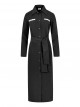 Długa sukienka w stylu militarnym, SUK157 czarny