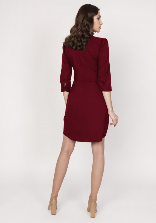 Dress with pincers, SUK149 burgundy