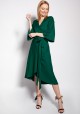 Sukienka kopertowa, SUK185 zielony