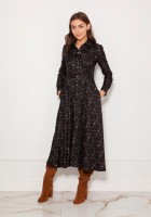 Long, shirt dress with studs SUK190 pattern