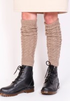 2 in 1 Braided gaiters or sleeves - mocca