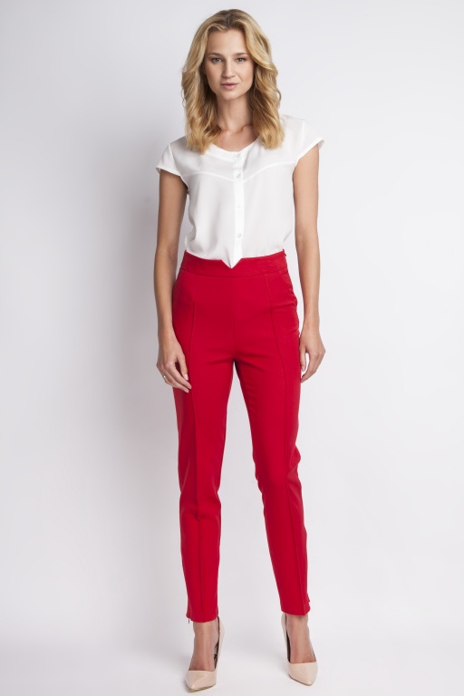 Trousers with high-waisted, SD112 red