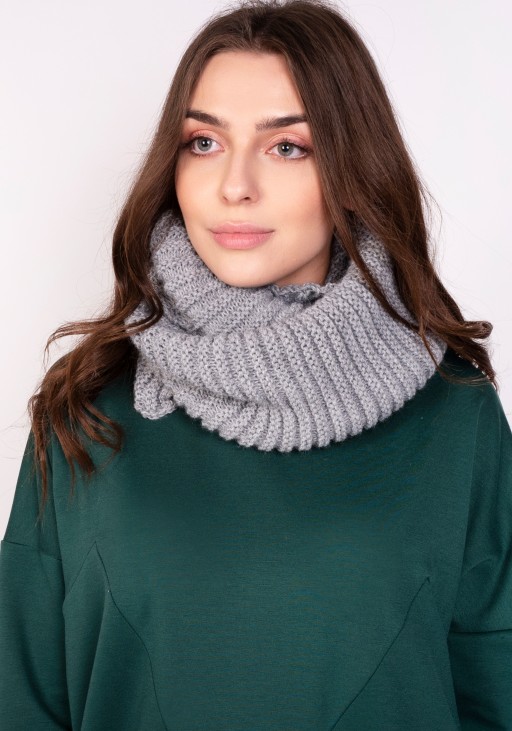 Warm tube scarf - grey