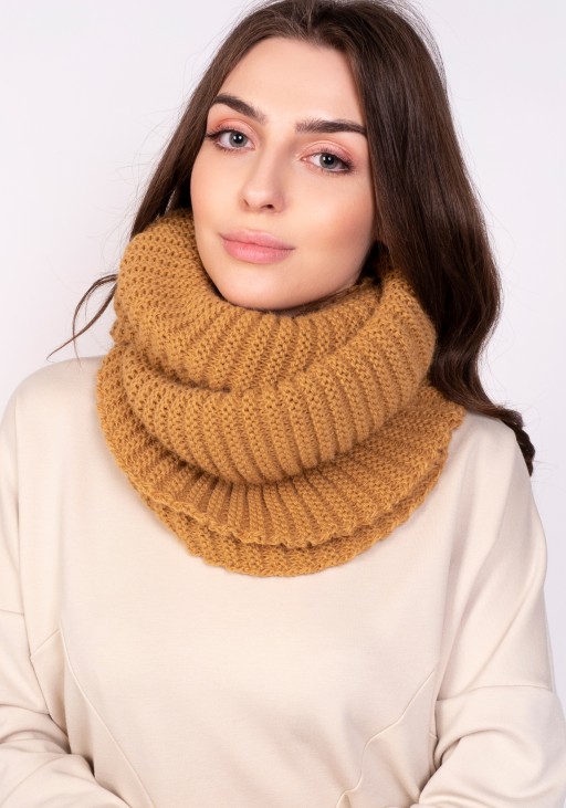 Warm tube scarf - mustard