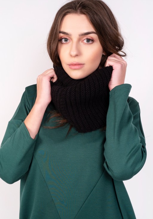 Warm tube scarf - black