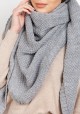 Impressive knitted scarf - gray