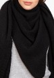 Impressive knitted scarf - black
