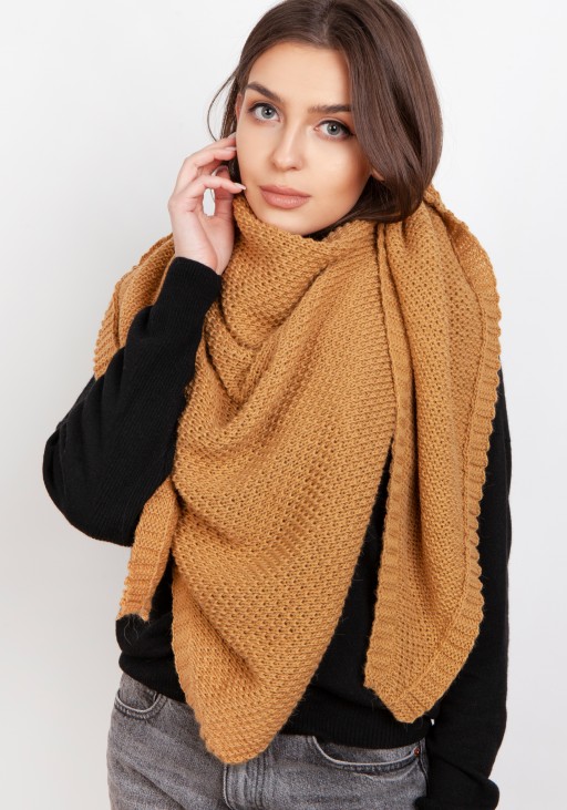 Impressive knitted scarf - cappuccino