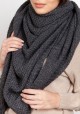 Impressive knitted scarf - graphite