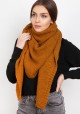 Impressive knitted scarf - mustard