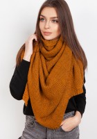 Impressive knitted scarf - mustard