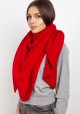 Impressive knitted scarf - red