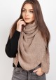 Impressive knitted scarf - mocca
