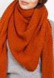 Impressive knitted scarf - orange