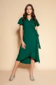 Kopertowa sukienka z asymetrycznym dołem, SUK198 zielony