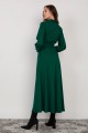 Buttoned maxi dress with a collar, SUK204 green