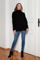 Oversized turtleneck sweater, SWE148 black