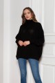 Oversized turtleneck sweater, SWE148 black