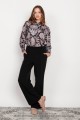 Wide trousers with a flat front, SD124 black