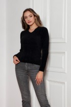 Soft, hairy sweater, SWE147 black