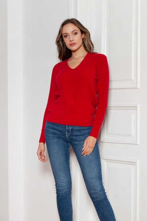 Ribbed sweater, SWE146 red