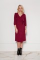 Velvet wrap dress, SUK206 burgundy
