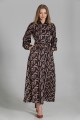 Buttoned maxi dress with a collar, SUK204 dark letters