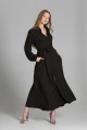 Buttoned maxi dress with a collar, SUK204 black