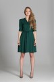 Dress with a flared bottom, SUK156 green