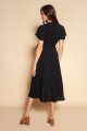 Wrap dress with an asymmetrical bottom, SUK198 black